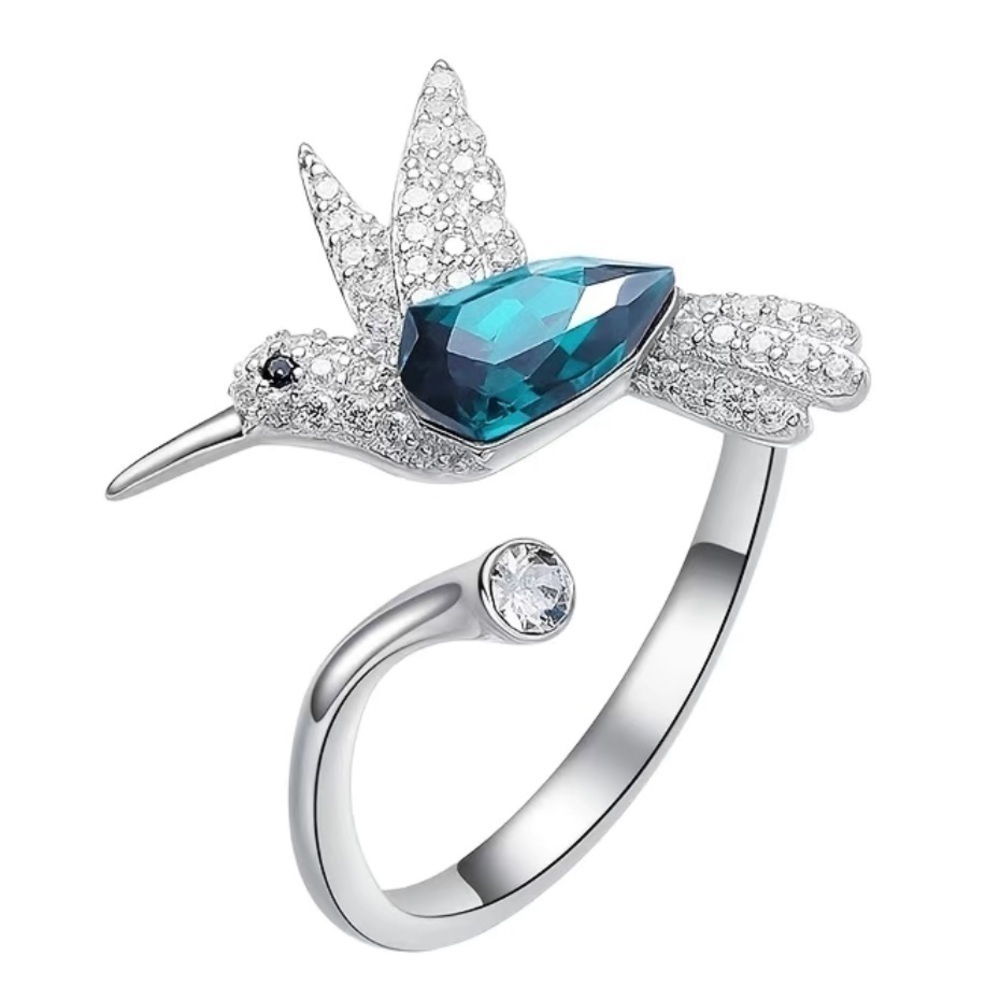 Hummingbird Adjustable Open Ring One Size - Picture 5 of 8